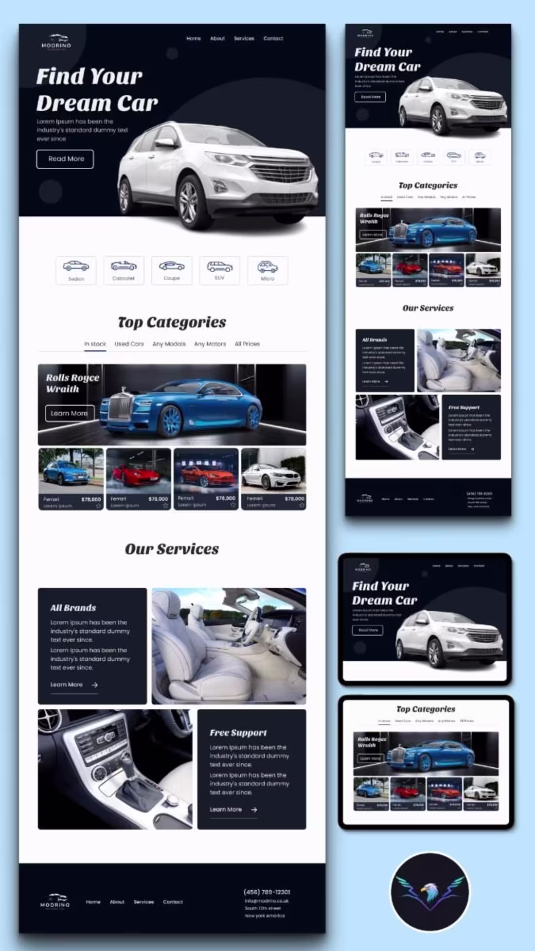 Cover image for Sleek and Modern Car Website