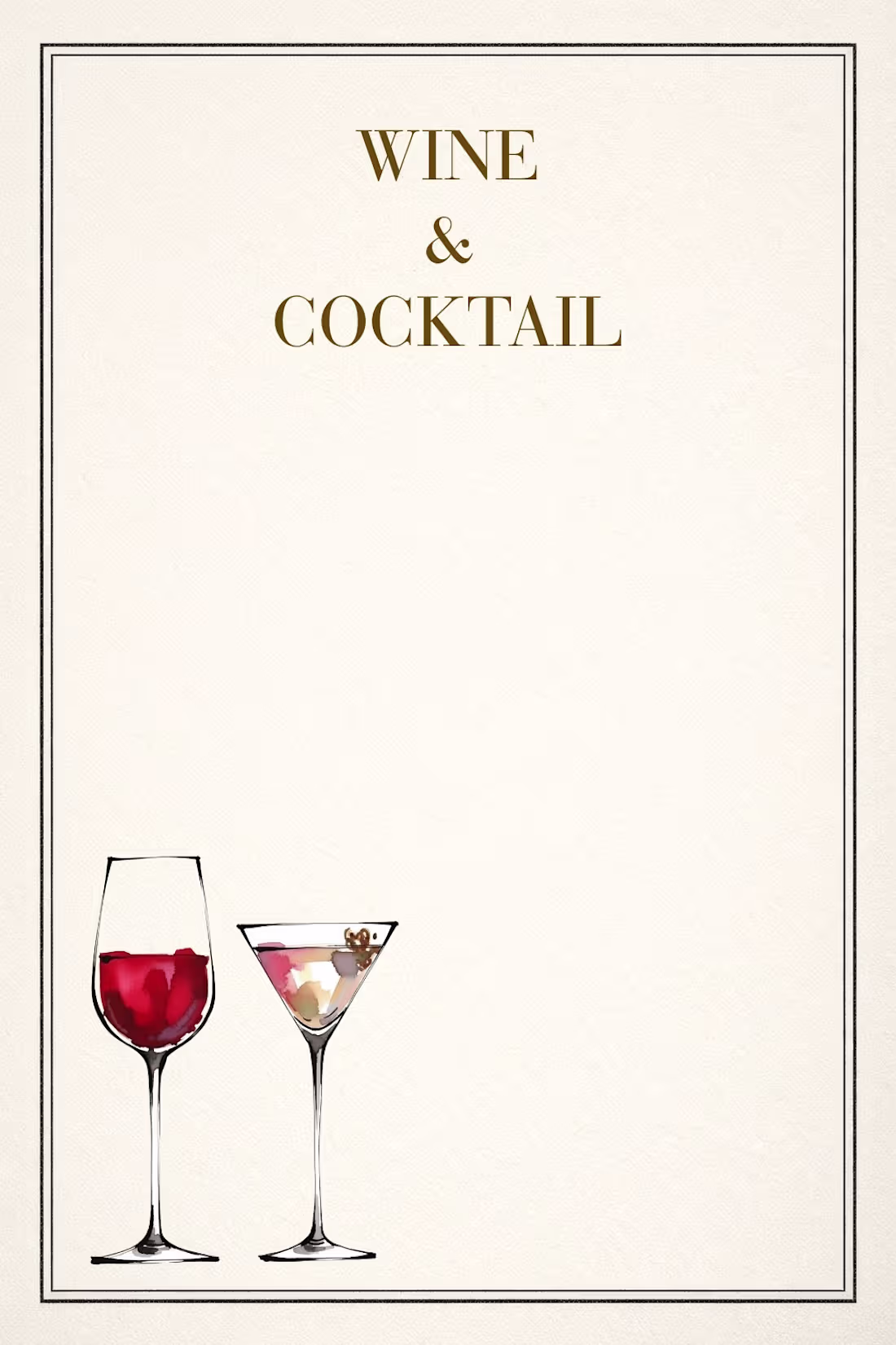 Cover image for Minimal Beverage Menu Design for