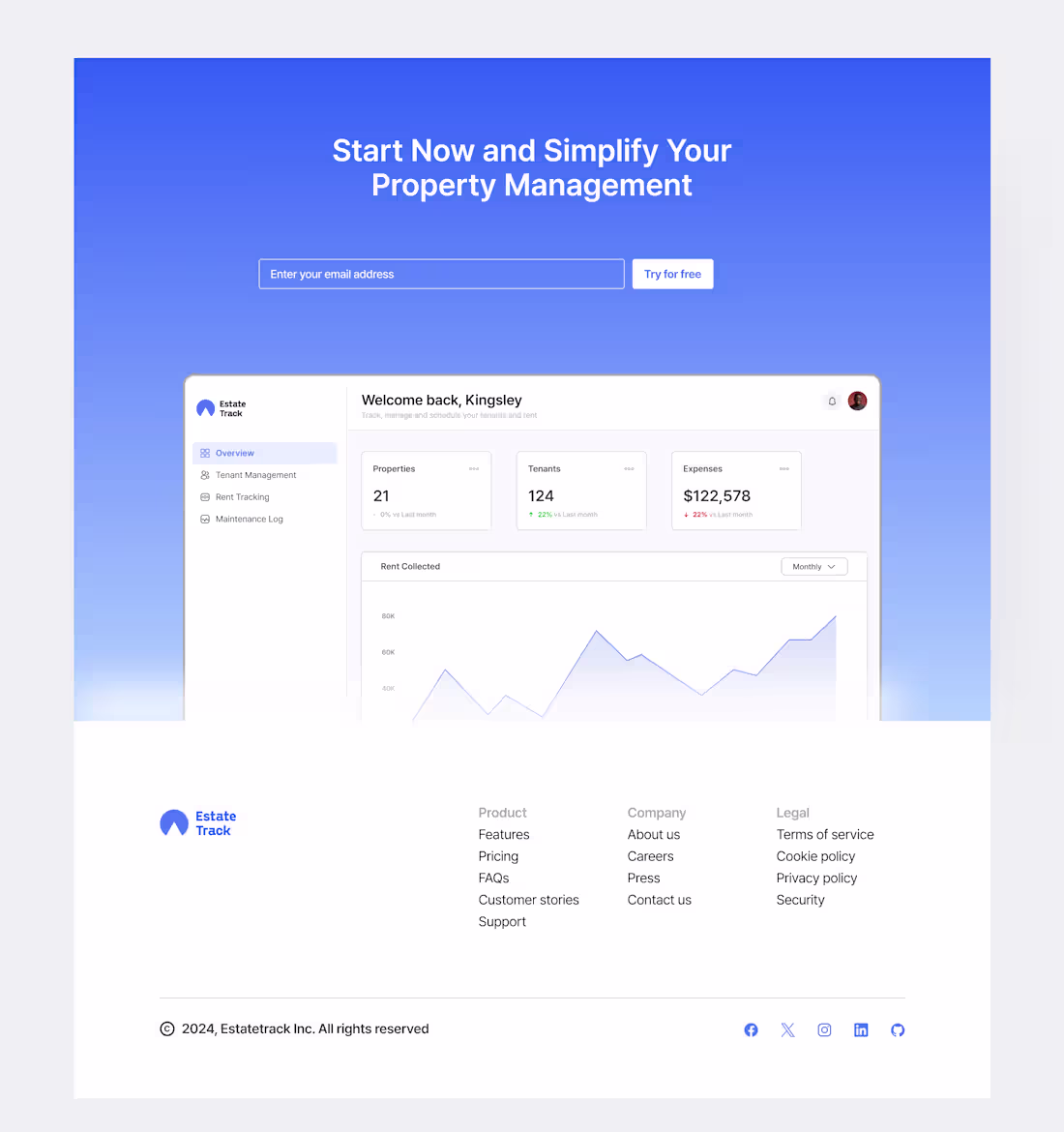 Cover image for Property Management SaaS Solution UI Shots