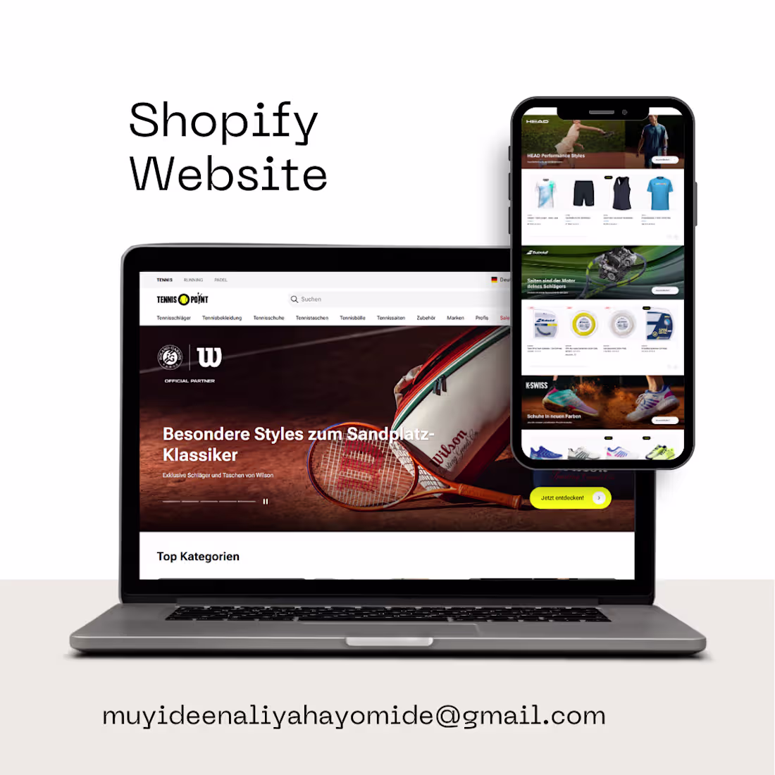 Cover image for Tennis E-Commerce Shopify Store Design