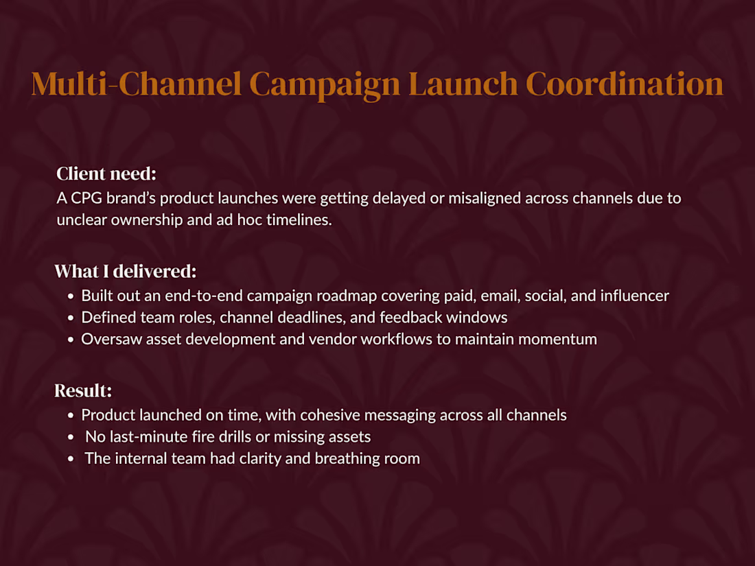 Cover image for Multi-Channel Campaign Launch Coordination