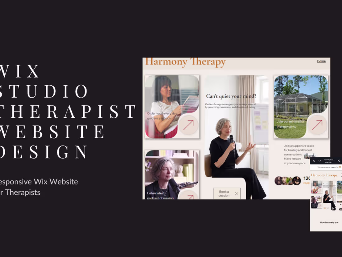 Cover image for Therapist Website Design | Wix