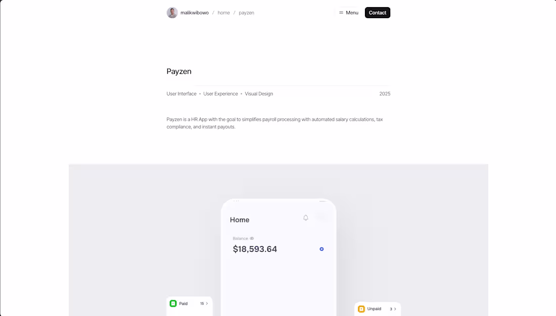 Cover image for Personal Portfolio Website – Malik