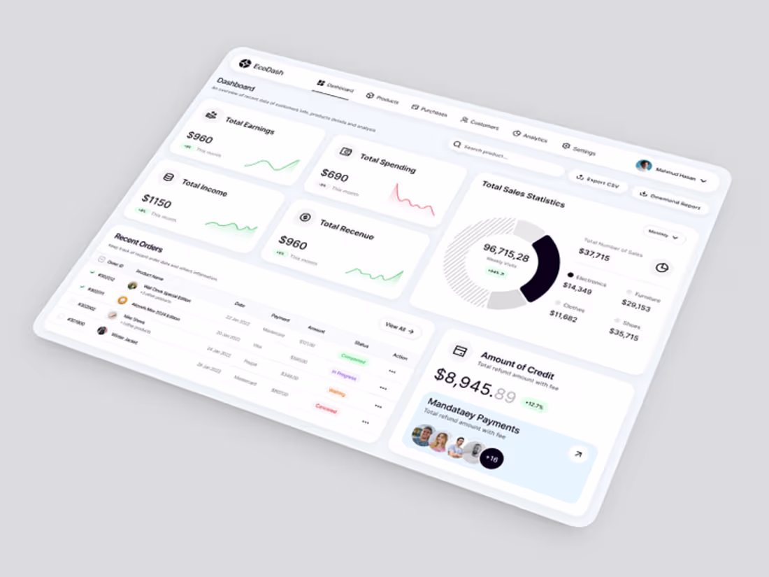 Cover image for EcoDash is a clean, data-driven