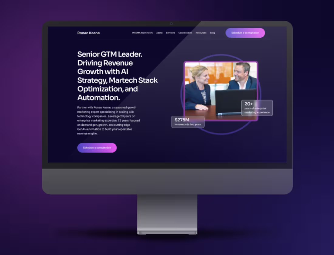 Cover image for Framer-based Website Design for Ronan Keane