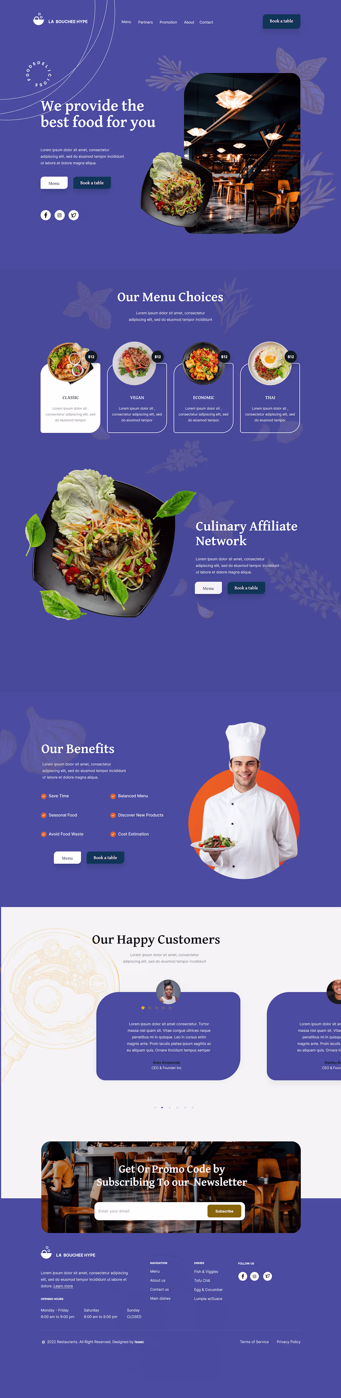 Cover image for LA BOUCHE HYPE RESTAURANT LANDING PAGE