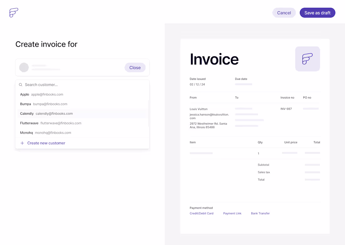 Cover image for Finbook an Invoice generator, tracker and payment solution.