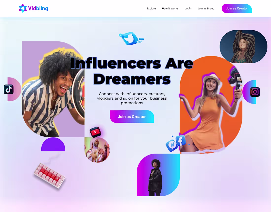Cover image for Influencer Website UI/UX Design Showcase 🌟