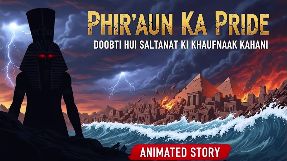 Cover image for “Fir’aun Ka Guroor | Doobti Hui Saltanat Ki Khaufnaak Kahani |Animated Story”|