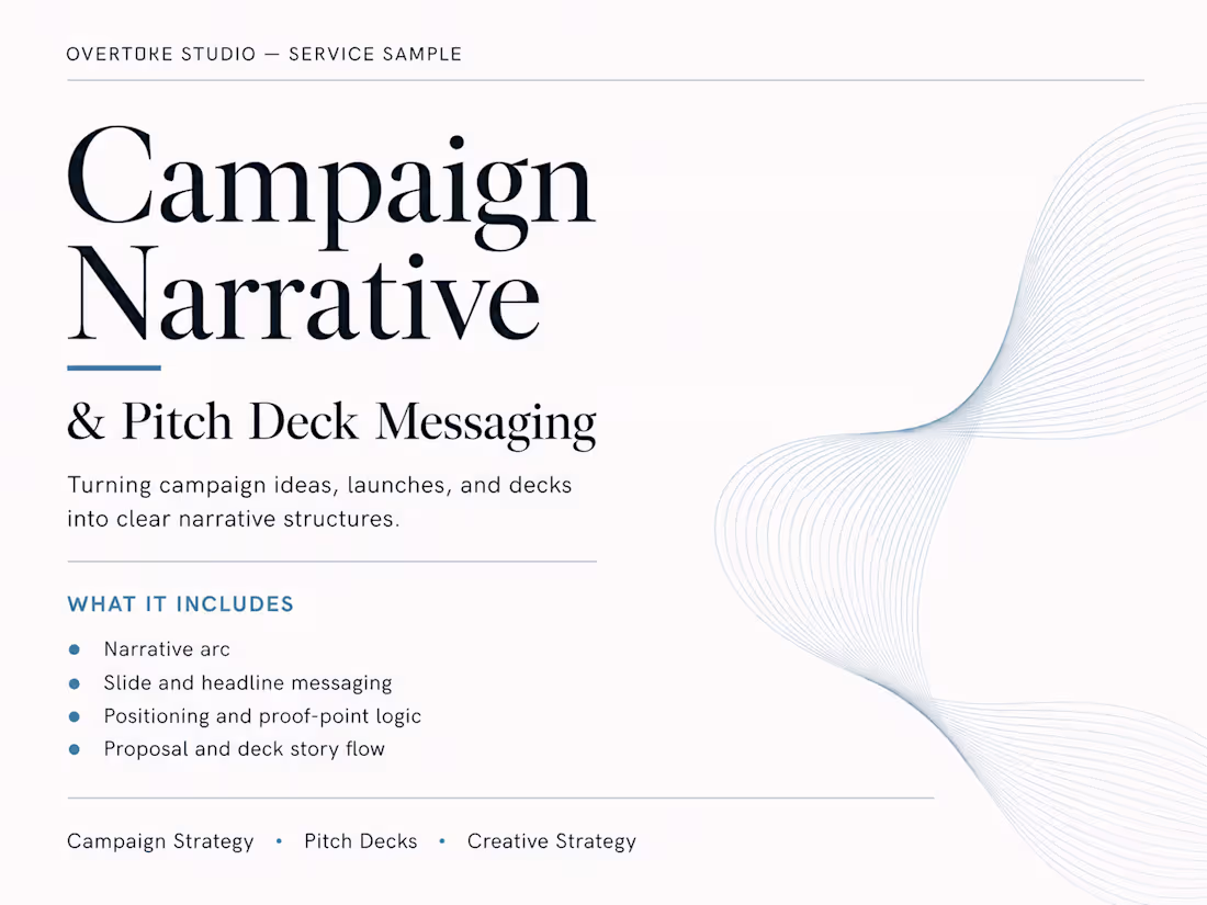 Cover image for Campaign Narrative & Pitch Deck
