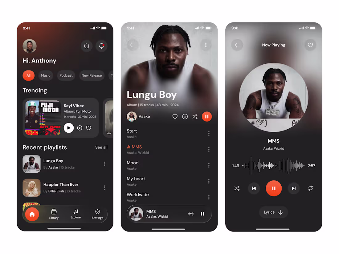 Cover image for Music App (Album play flow)