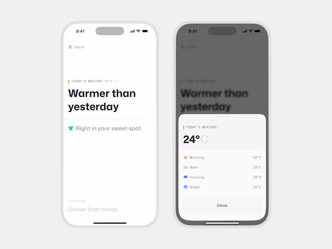 Cover image for Minimal weather mobile app 🙌