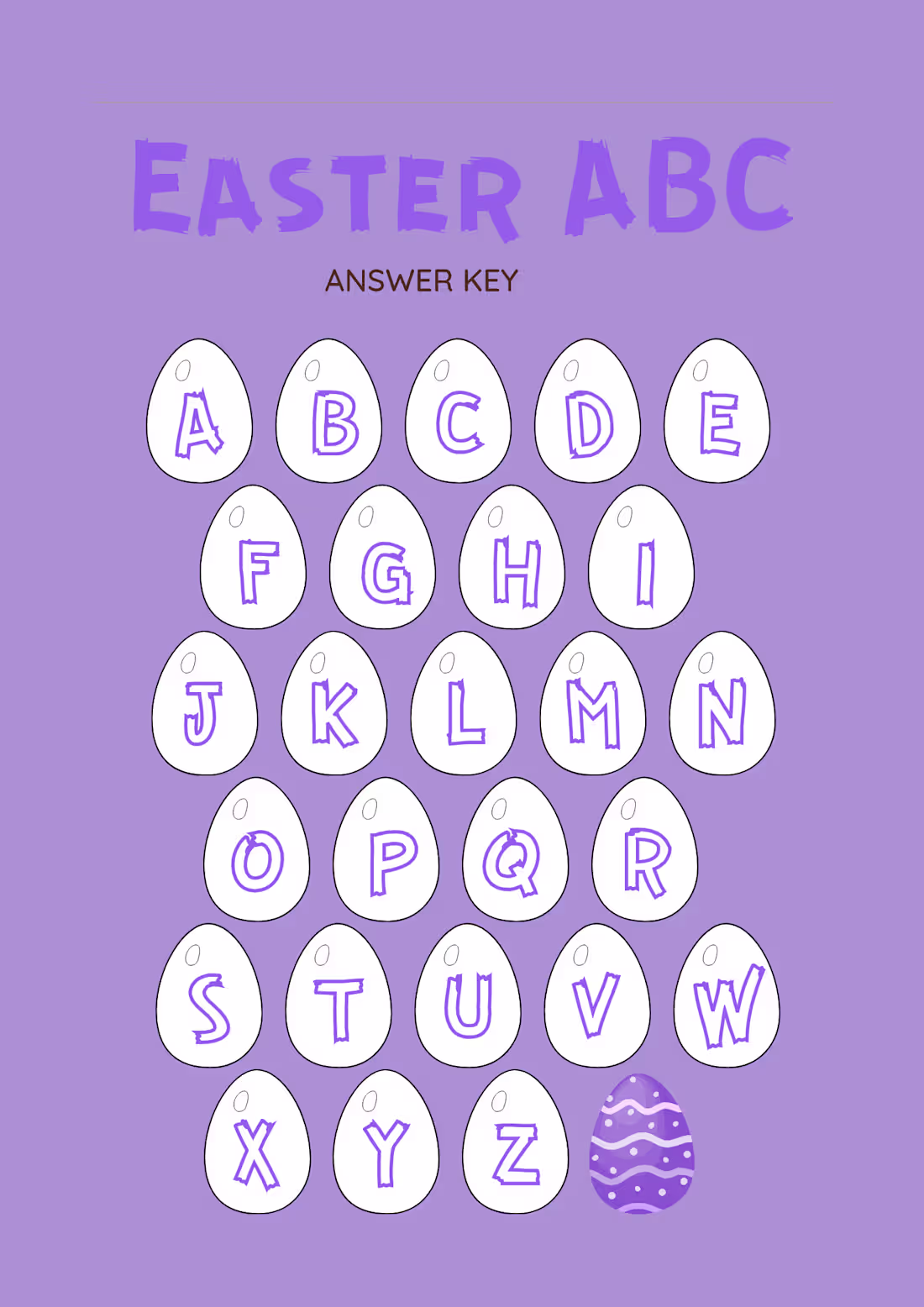 Cover image for Project Title: Easter ABC Alphabet
