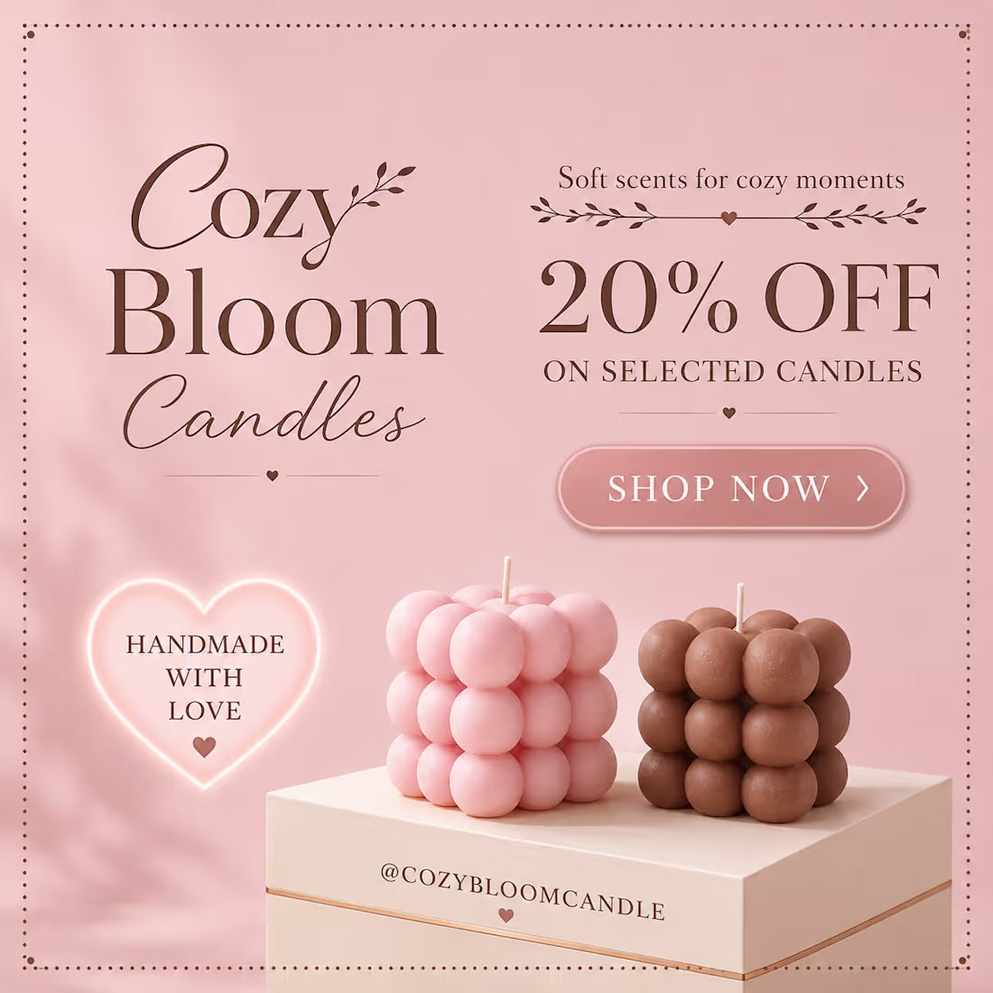 Cover image for Cozy Candle Product Promo Visual
A
