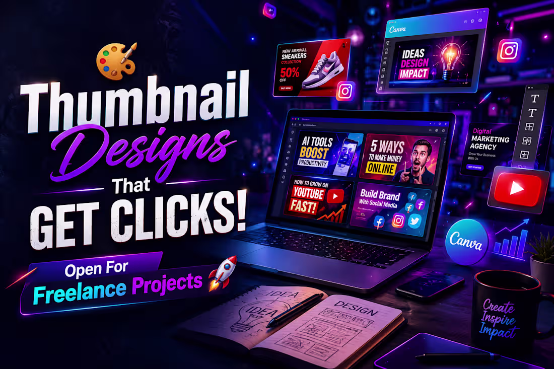 Cover image for YOUTUBE THUMBNAILS THAT GET CLICKS! 🚀