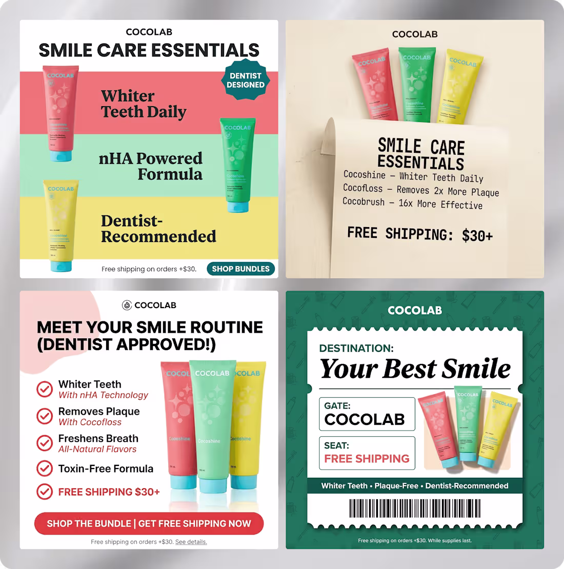 Cover image for Statics ad creatives for Oral Care