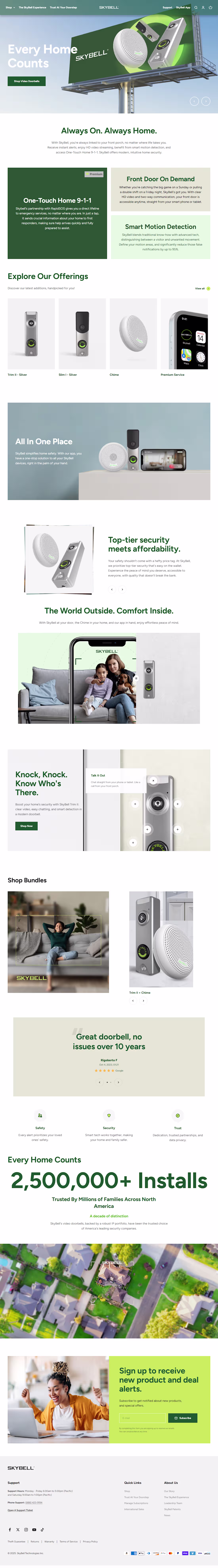 Cover image for SkyBell Shopify Store Development – Smart Home Security Brand