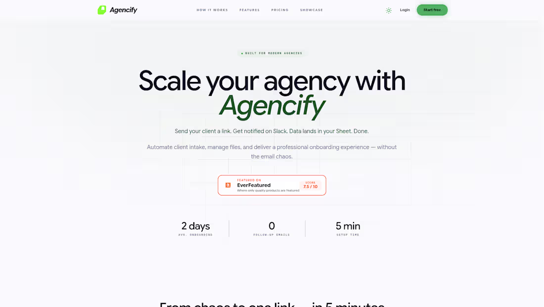 Cover image for Agencify — SaaS Client Onboarding Portal