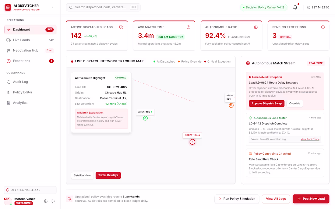 Cover image for 🚛🤖 AI Dispatcher — Autonomous