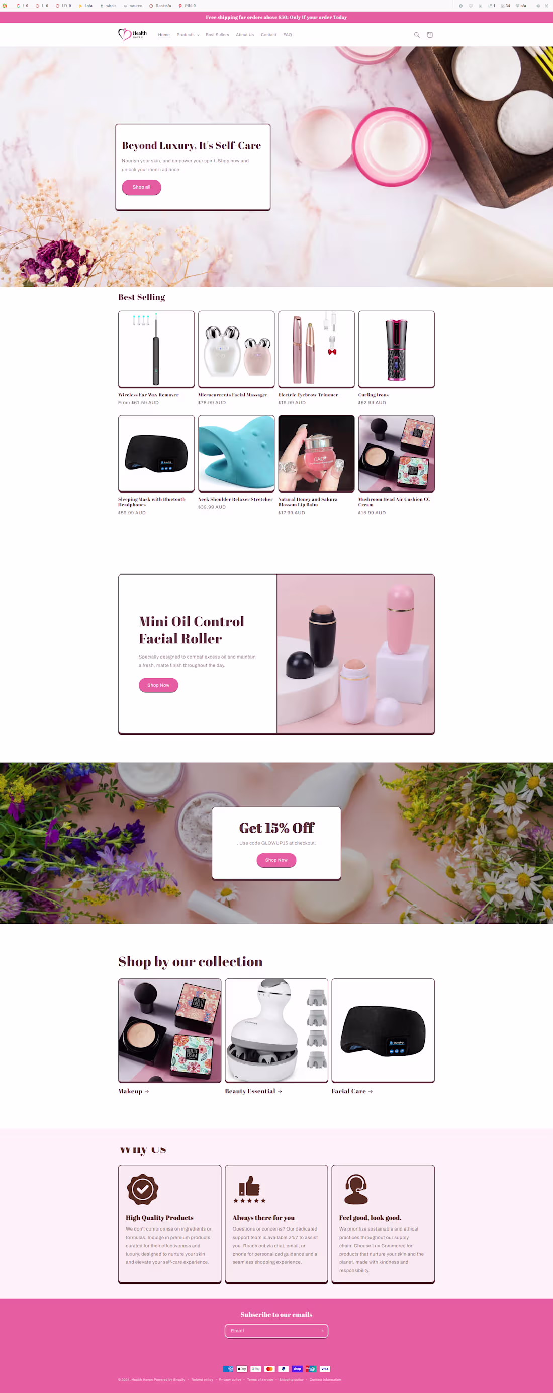 Cover image for Health Haven Store Design (Shopify Store)