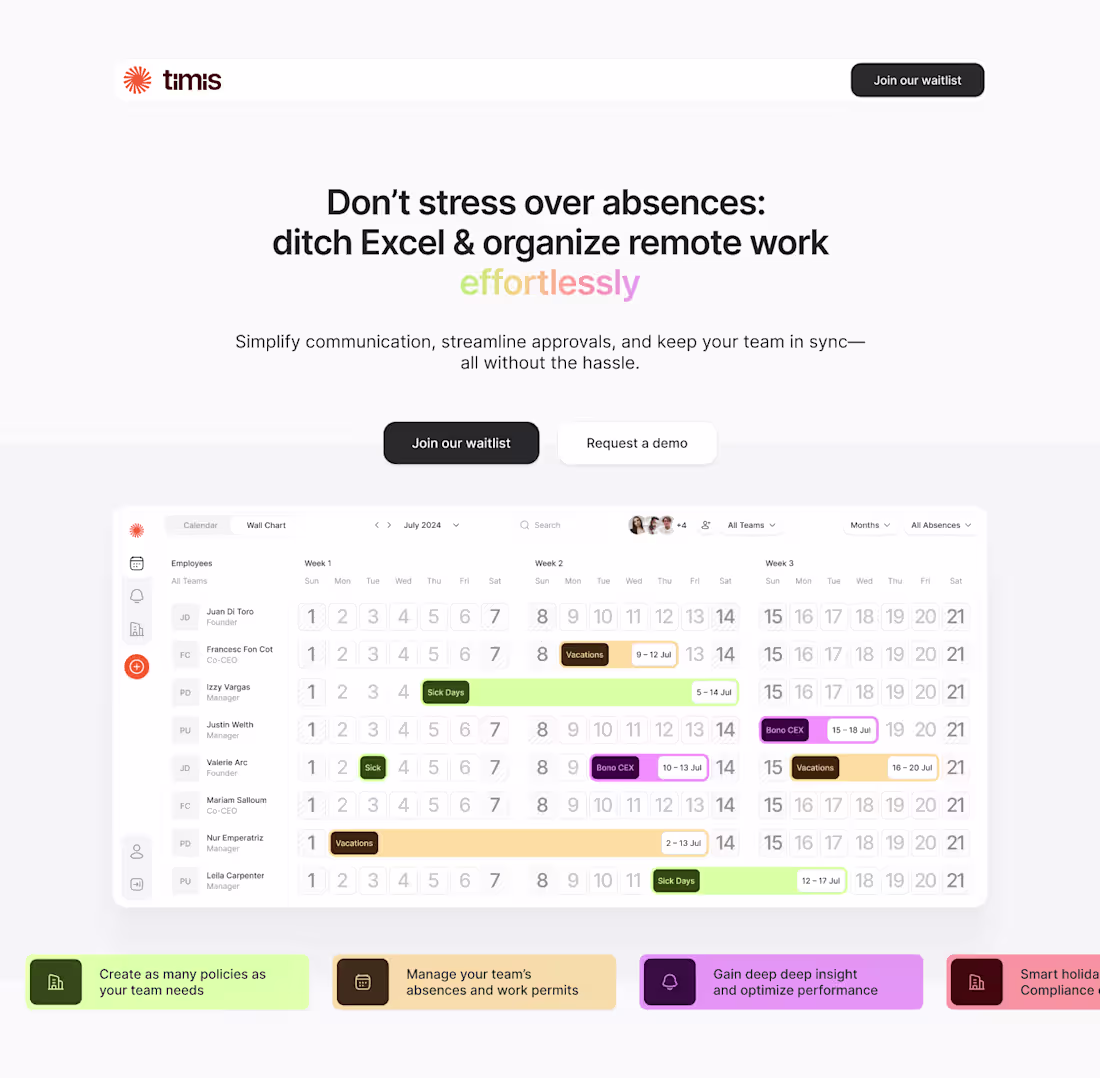 Cover image for Timis Landing & Web App Design