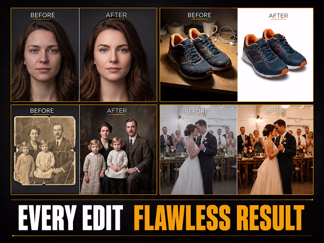 Cover image for Photo Editing & Retouching — Every Edit, Flawless Result