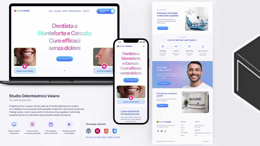 Cover image for Studio Odontoiatrico Vaiano — Responsive