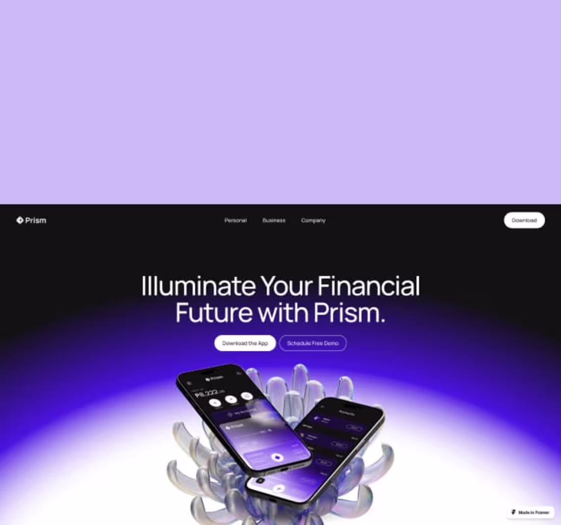 Cover image for Framer Website for Prism
