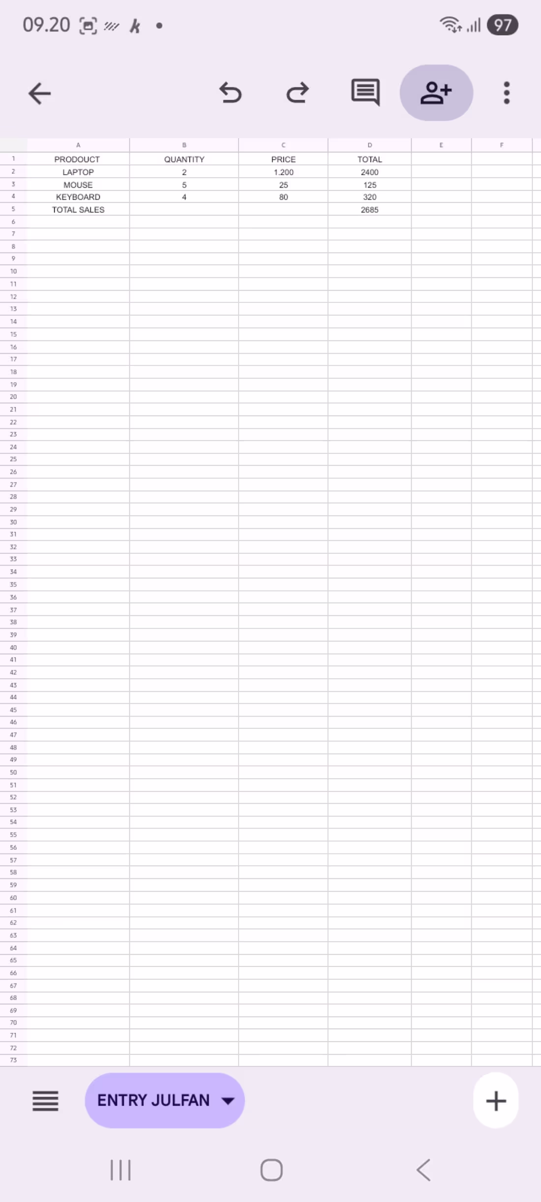Cover image for Sales Data Entry with Automatic