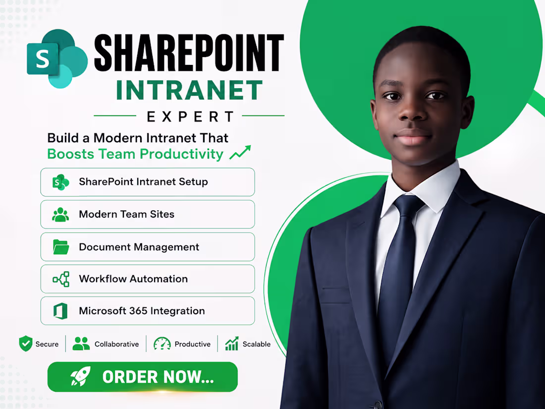Cover image for Sharepoint intranet portal, power apps power automate, Microsoft