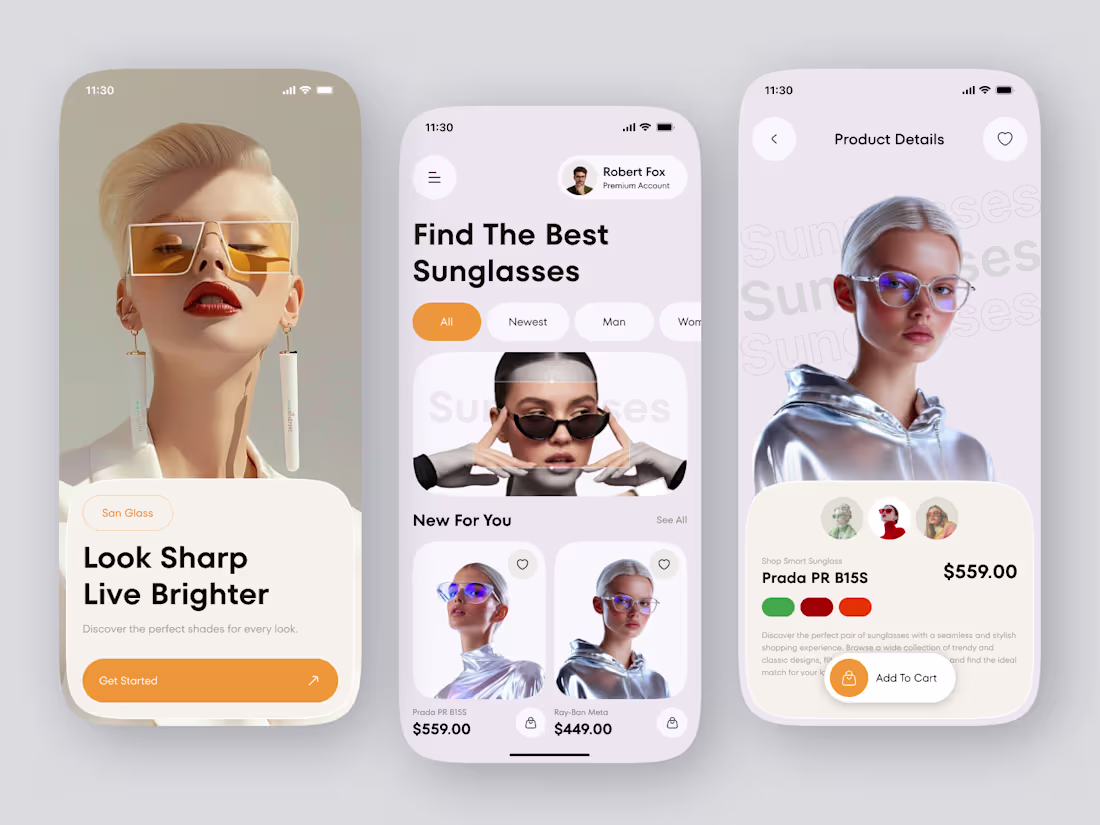 Cover image for Sunglasses Shopping Mobile App