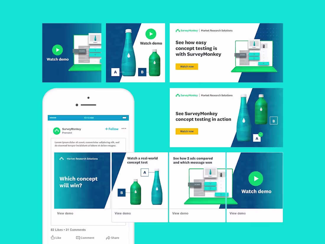 Cover image for SurveyMonkey Market Research Solutions Ads