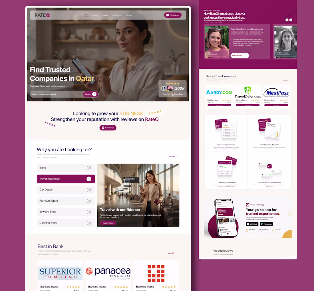 Cover image for Rate Q Landing page