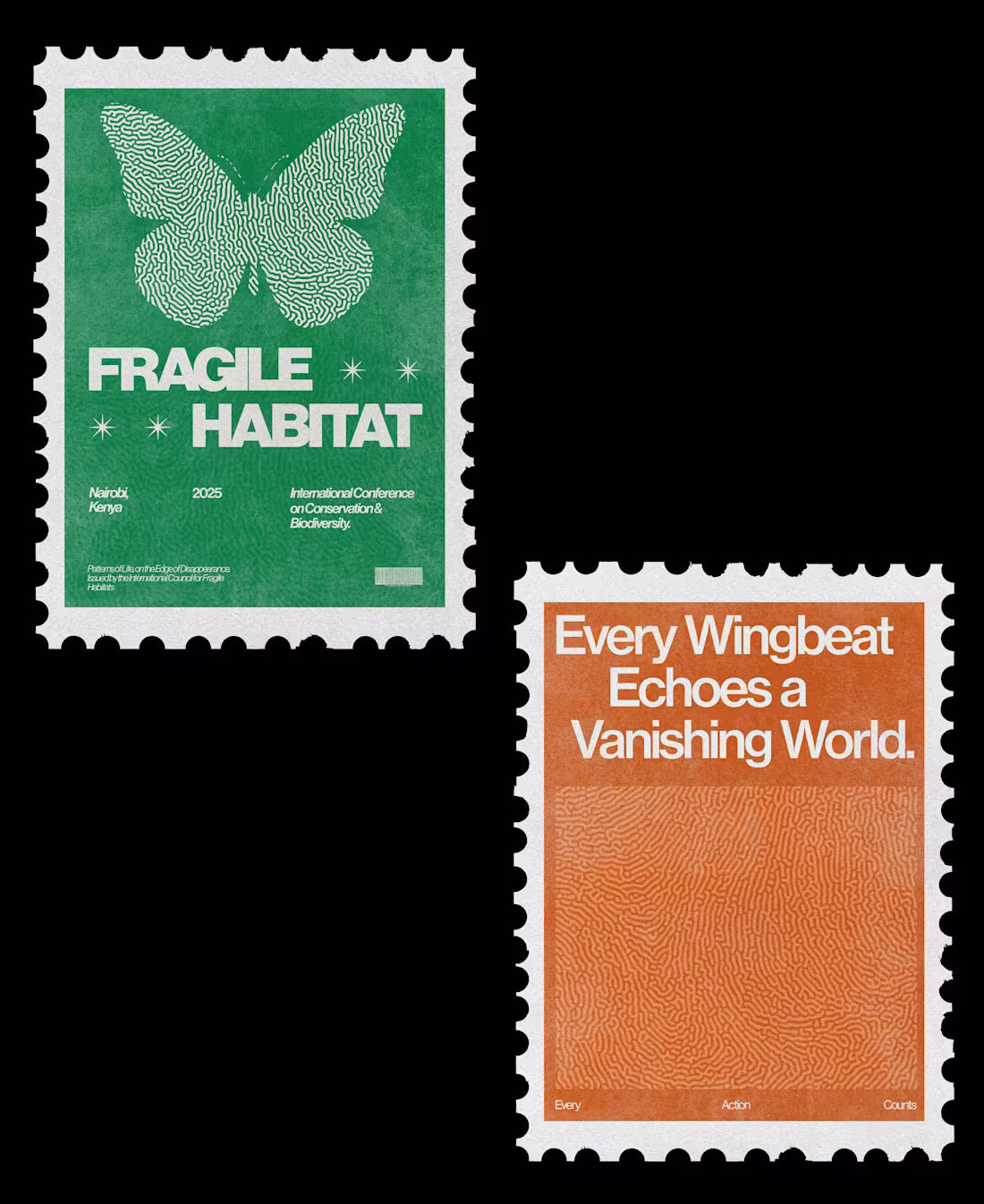 Cover image for Fragile Habitat / Stamp Design