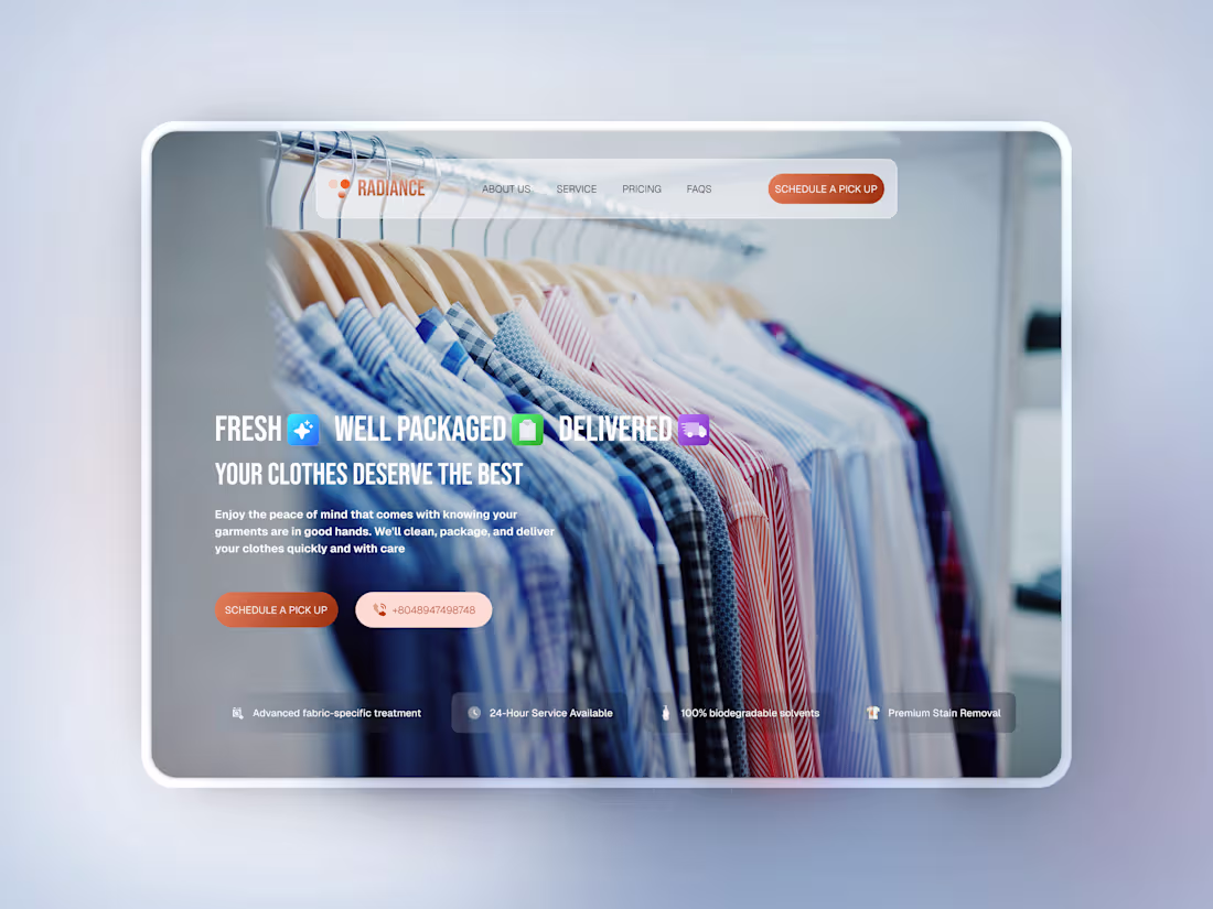 Cover image for Radiance Dry-Cleaning Service