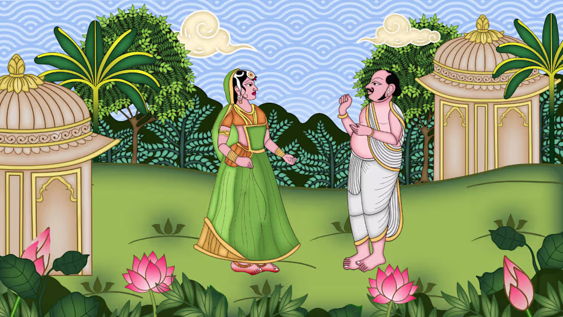Cover image for Illustration in Rajasthani Pichwai style