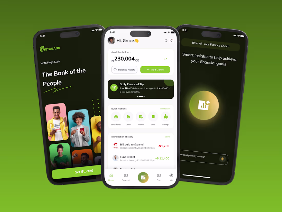Cover image for Betabank Fintech Mobile App & Website
