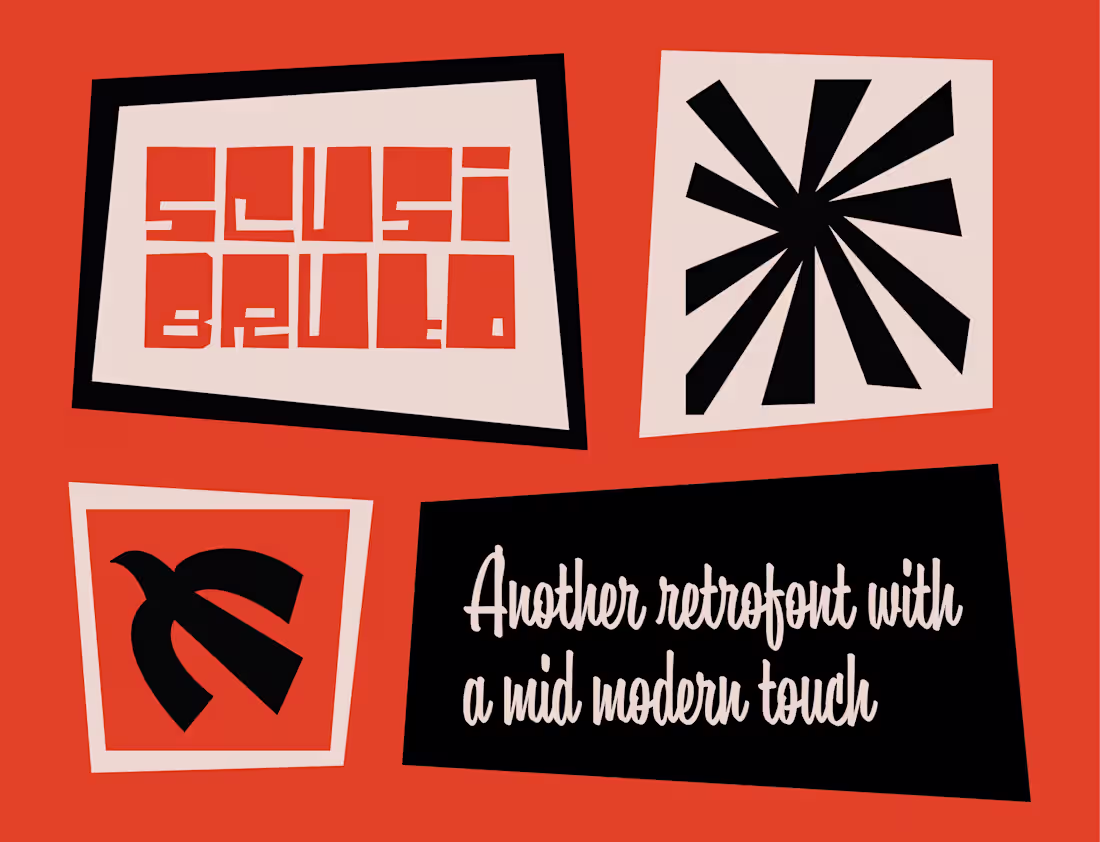 Cover image for Say Hi to my new font Scusi Bruto!