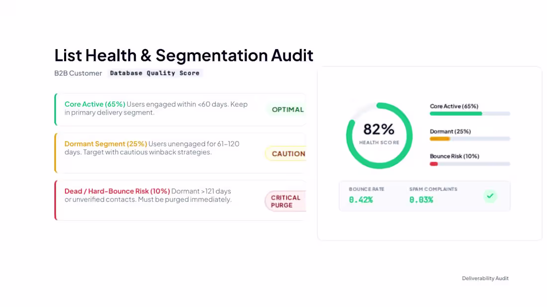 Cover image for Deliverability audit focused on list