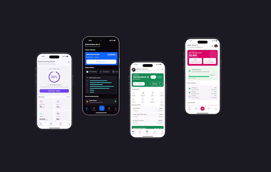 Cover image for End-to-End Mobile & Web App UI/UX Design