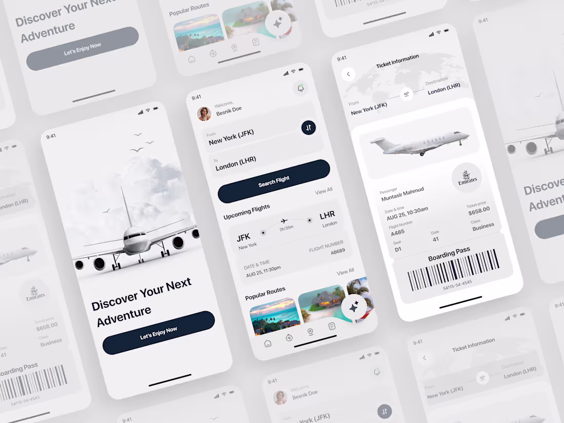 Cover image for AI-Powered Flight Booking App UI/UX Design Say goodbye to en...