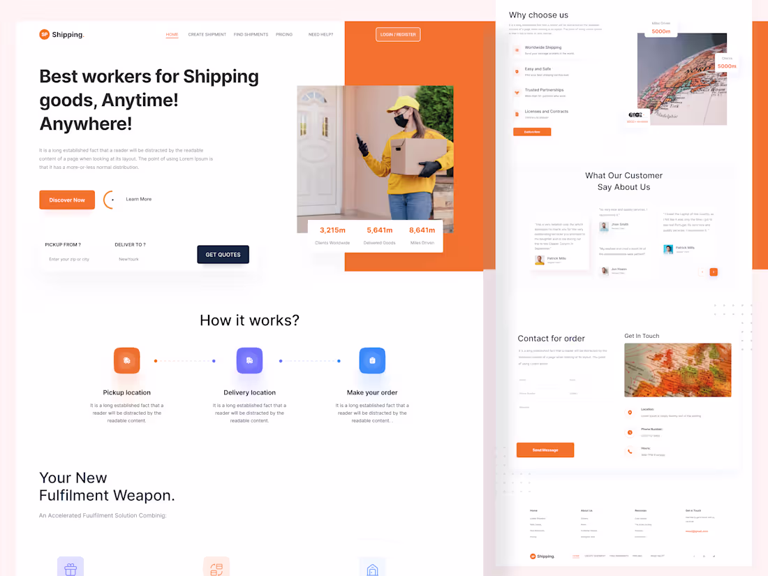 Cover image for Shipping Landing Page