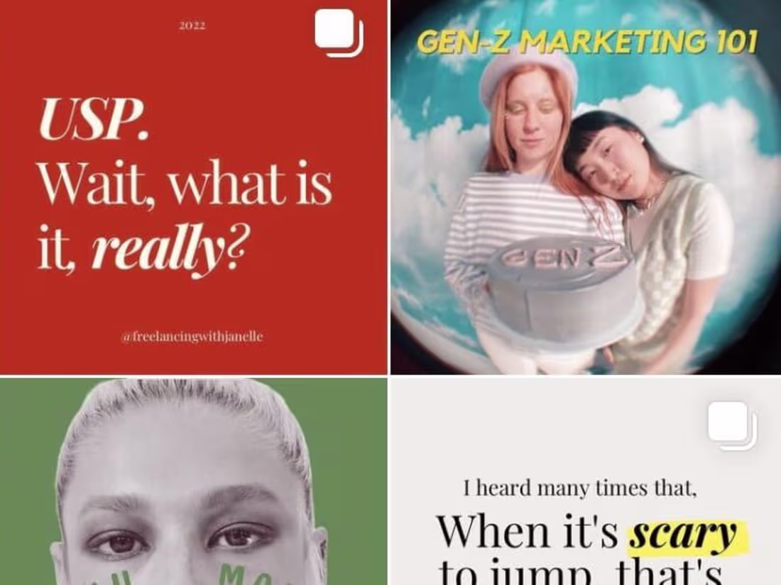 Cover image for Graphic and content samples on Instagram