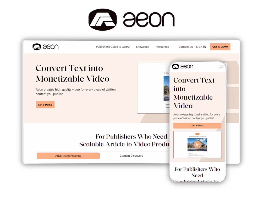 Cover image for Project Aeon - Web Based AI Video Creation