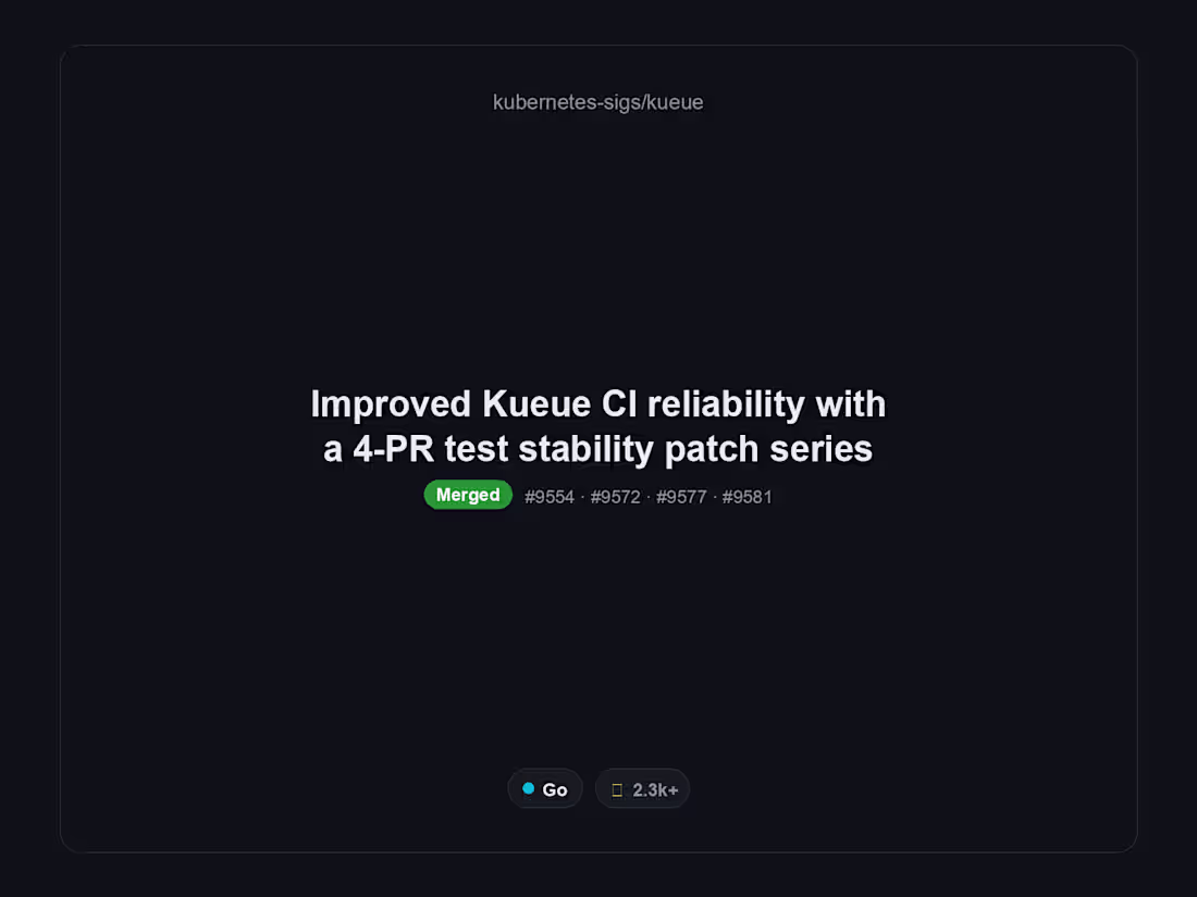 Cover image for Merged four small Go fixes