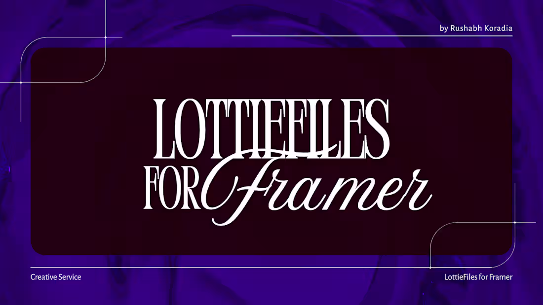 Cover image for LottieFiles for Framer