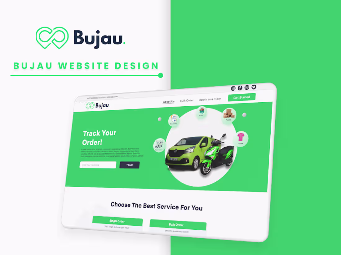 Cover image for BujauSewa - Web Page For Logistic Delivery Service
