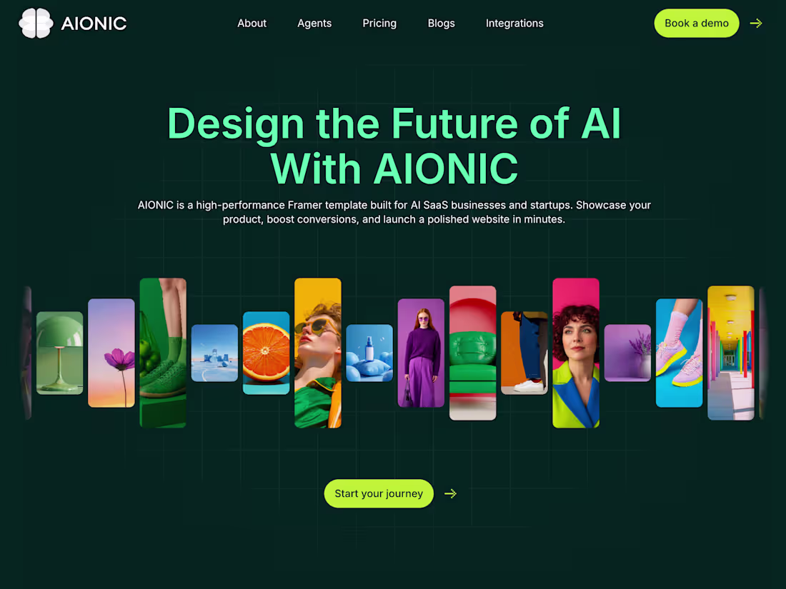 Cover image for AIONIC - Modern AI SaaS Framer Template