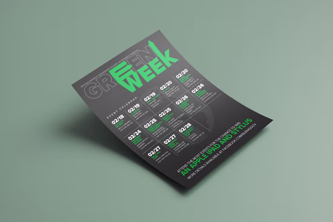 Cover image for BU Engineering Student Government: Green-Week 2020