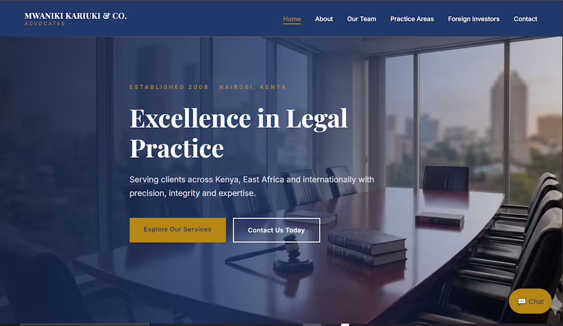 Cover image for Mwaniki kariuki & Company Advocates